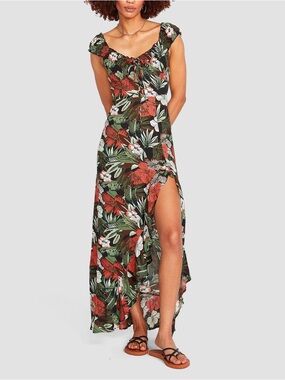 Volcom floral maxi dress